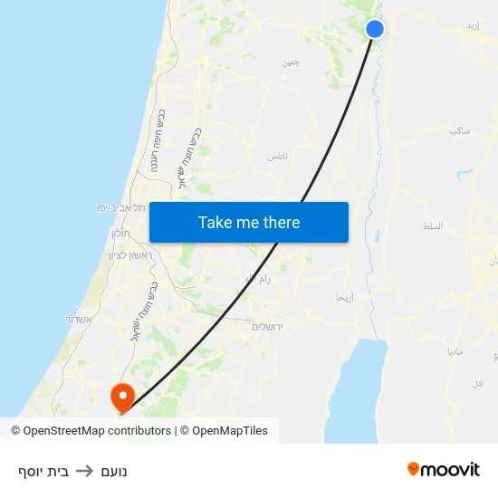 בית יוסף to נועם map