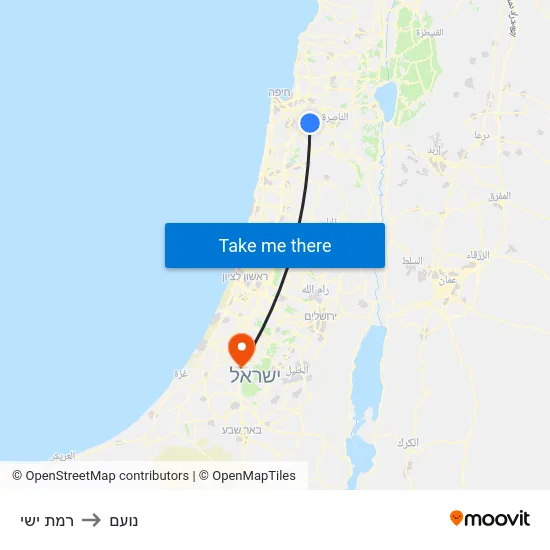 רמת ישי to נועם map