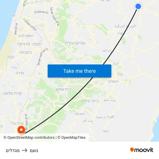 מגדלים to נועם map