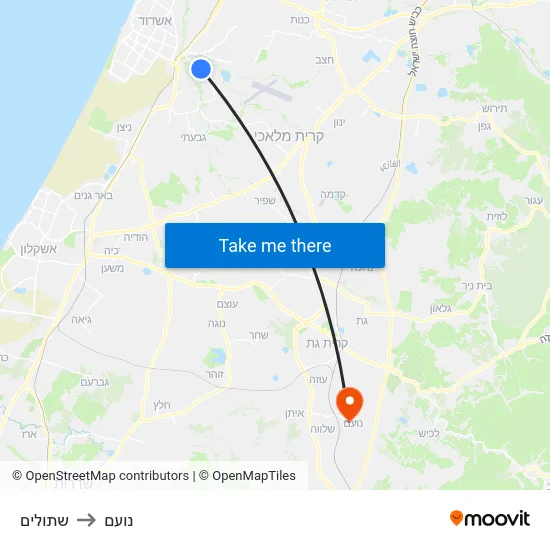 שתולים to נועם map