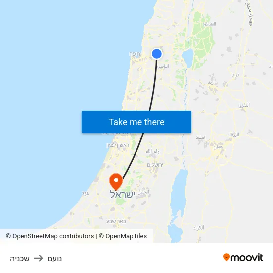 שכניה to נועם map