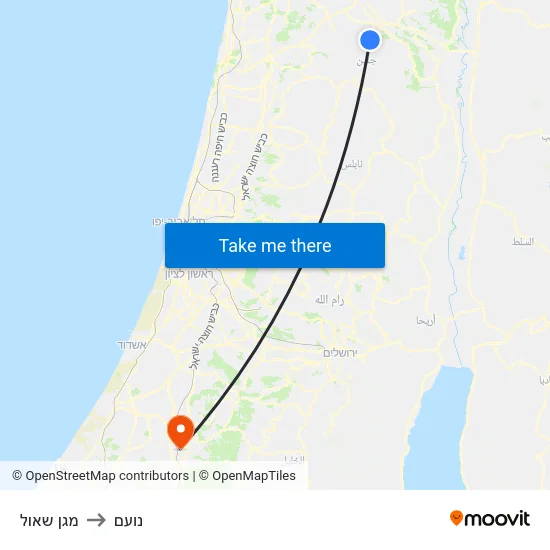 מגן שאול to נועם map