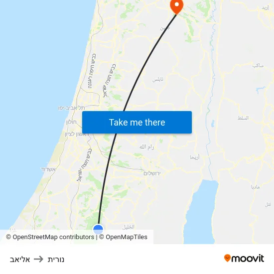 אליאב to נורית map