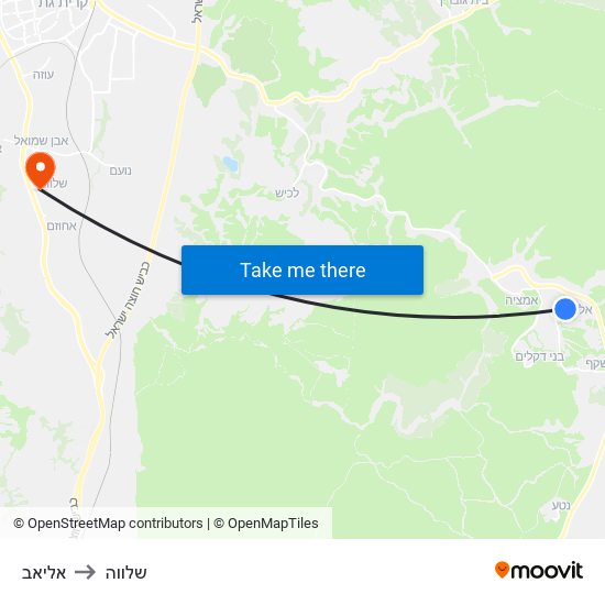 אליאב to שלווה map