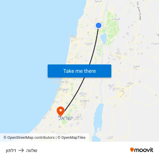 דלתון to שלווה map