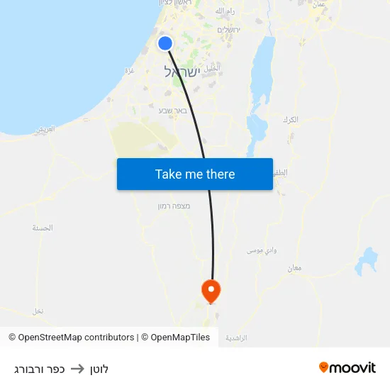 כפר ורבורג to לוטן map