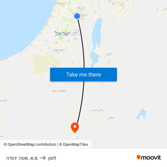 מ.א. מטה יהודה to לוטן map