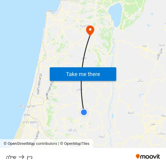 שילה to ניין map