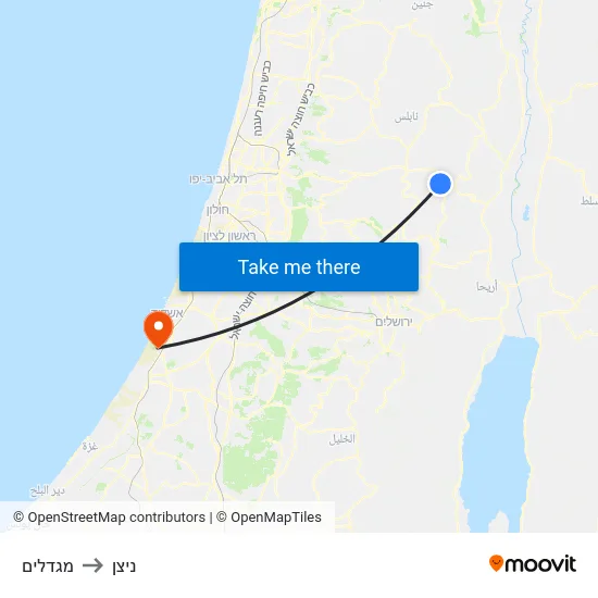 מגדלים to ניצן map