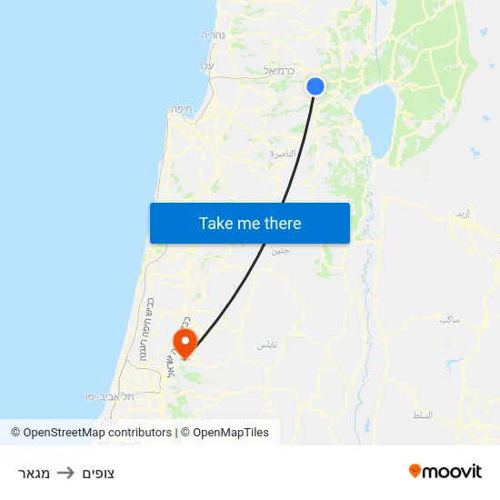 מגאר to צופים map