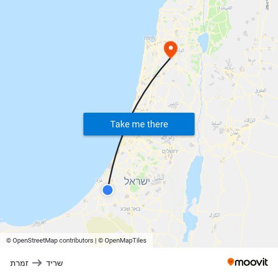 זמרת to שריד map