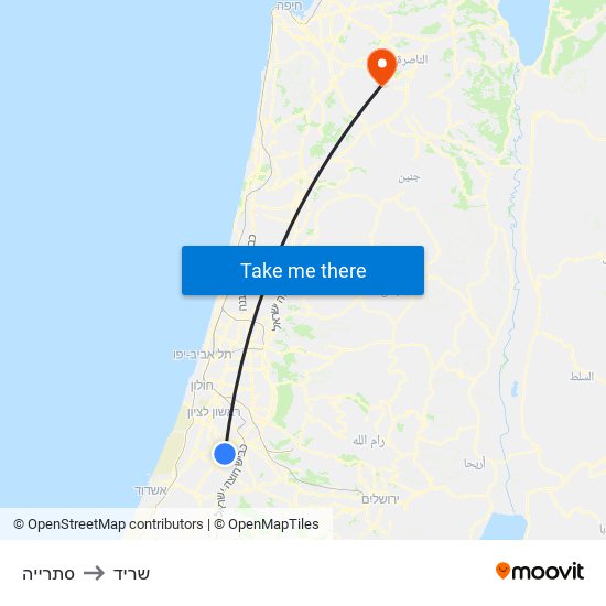 סתרייה to שריד map