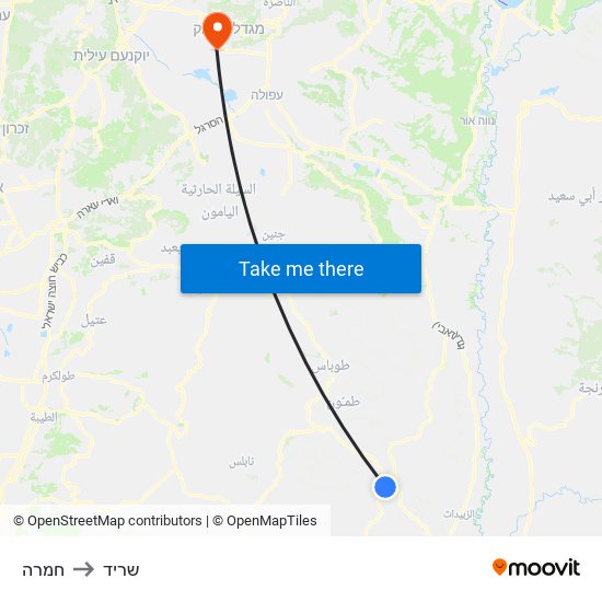 חמרה to שריד map