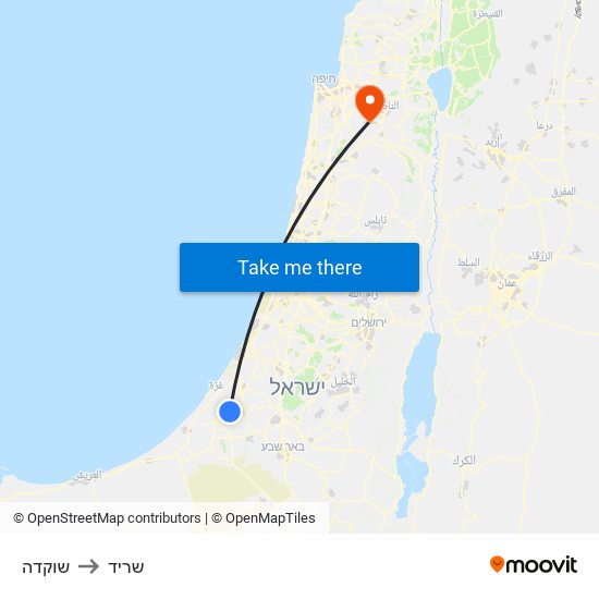 שוקדה to שריד map