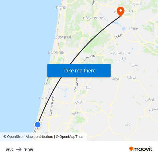 געש to שריד map