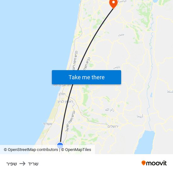 שפיר to שריד map