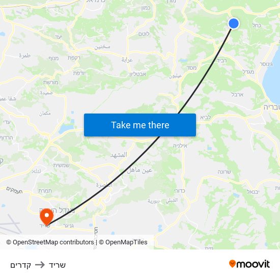 קדרים to שריד map