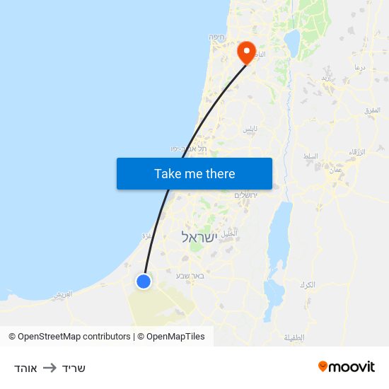 אוהד to שריד map