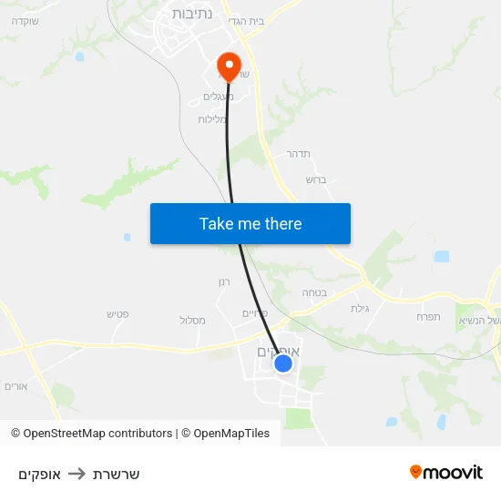 אופקים to שרשרת map