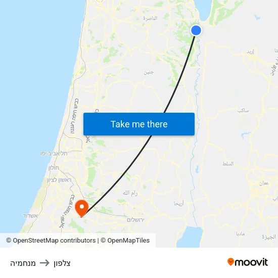 מנחמיה to צלפון map