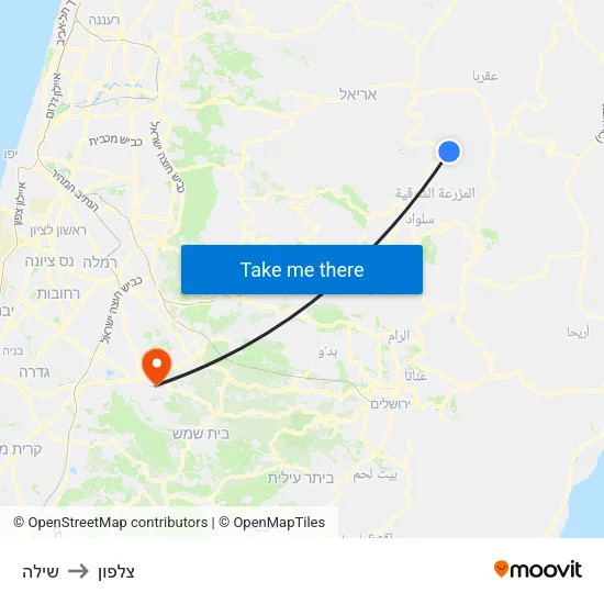 שילה to צלפון map