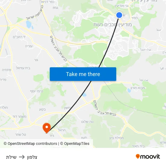 שילת to צלפון map