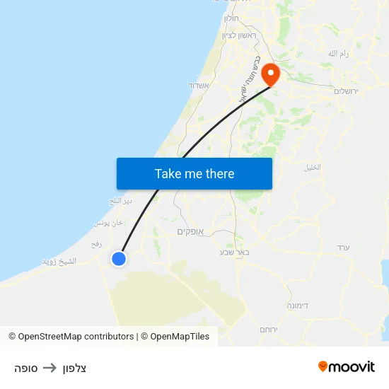 סופה to צלפון map