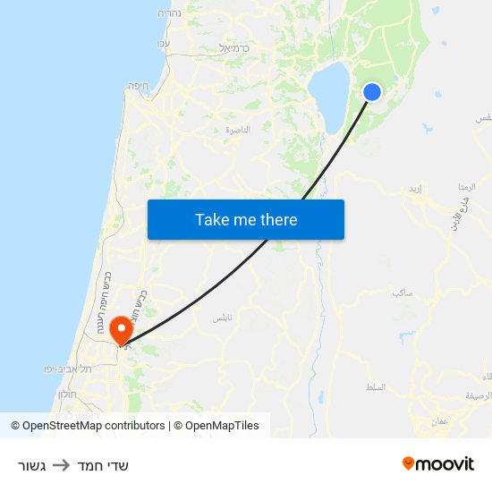 גשור to שדי חמד map