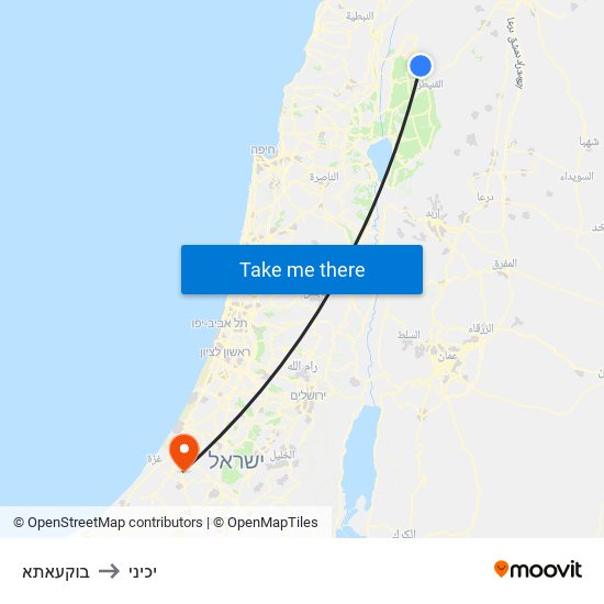 בוקעאתא to יכיני map