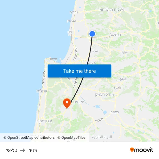 טל-אל to מגידו map