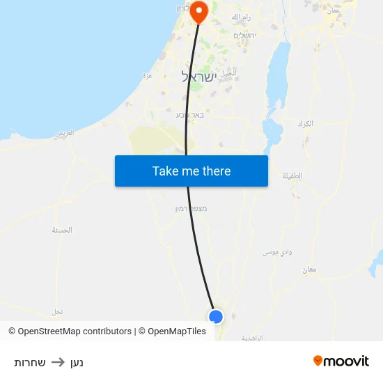 שחרות to נען map
