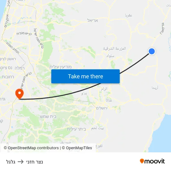 גלגל to נצר חזני map