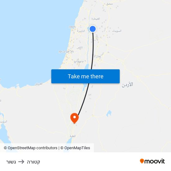 גשור to קטורה map