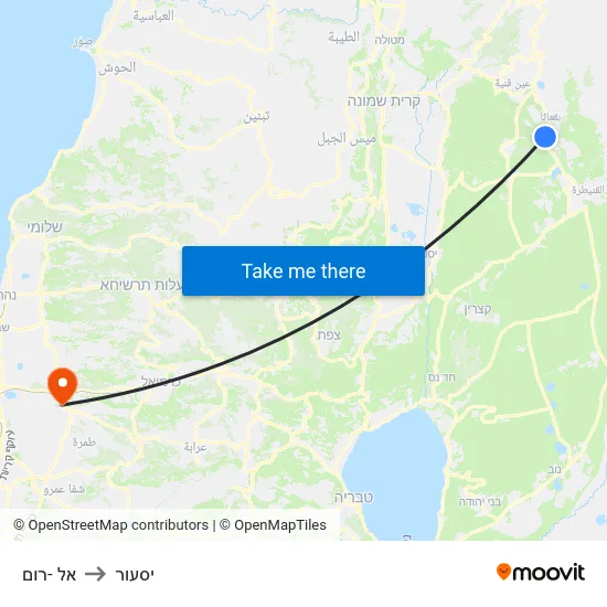 אל -רום to יסעור map