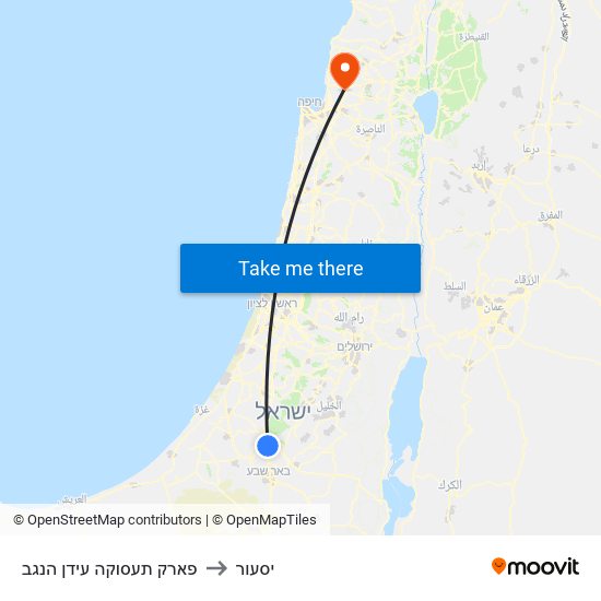 פארק תעסוקה עידן הנגב to יסעור map