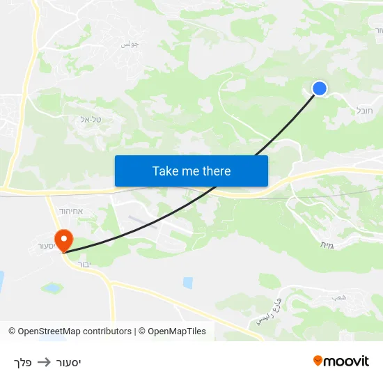 פלך to יסעור map