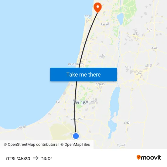 משאבי שדה to יסעור map