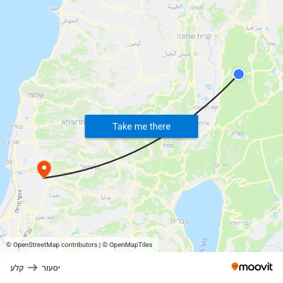 קלע to יסעור map