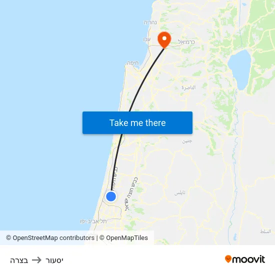 בצרה to יסעור map