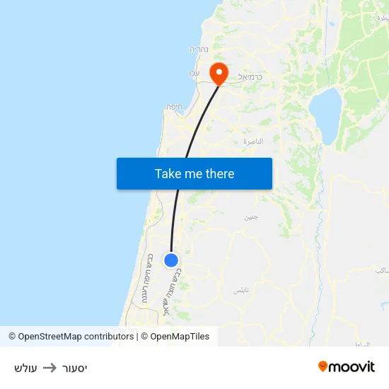 עולש to יסעור map