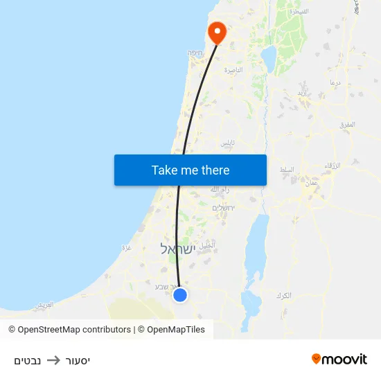 נבטים to יסעור map