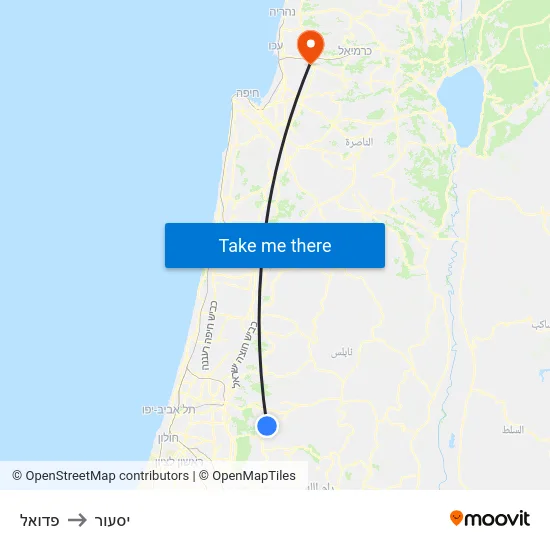פדואל to יסעור map