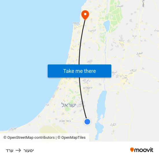 ערד to יסעור map