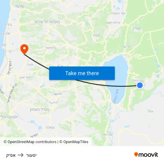 אפיק to יסעור map