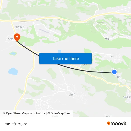 יעד to יסעור map