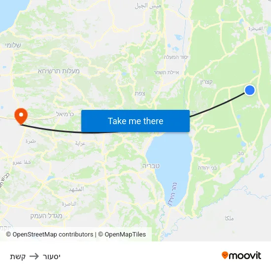 קשת to יסעור map