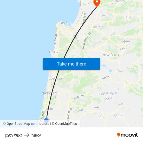 גאולי תימן to יסעור map