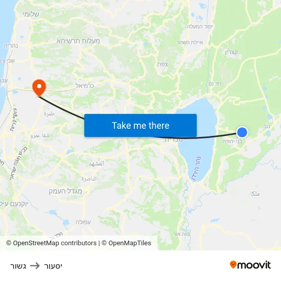 גשור to יסעור map
