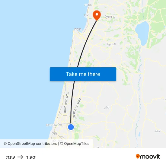 עינת to יסעור map
