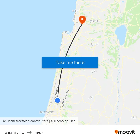 שדה ורבורג to יסעור map